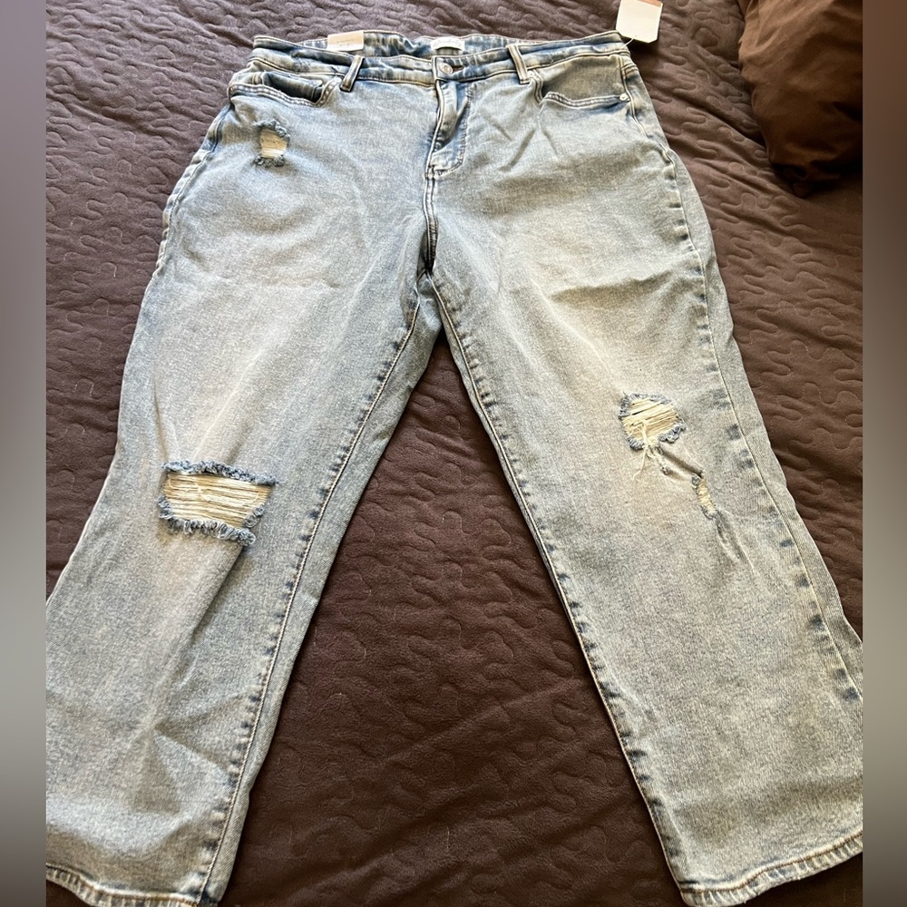 Wonderly light blue vintage jeans, plus size jeans. SIZE 16 W